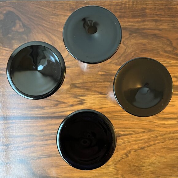 Luminarc Black Steam 4 Champagne Flute Wine Glasses 7.5" - Picture 10 of 11